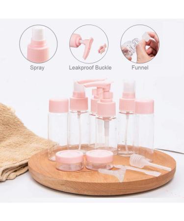 Vitog Travel Bottles Kit | TSA Approved Leak Proof Toiletry Containers Set | 11 Pink PET Cosmetic Containers for Lotion, Shampoo, Soap - Buy Online on GoSupps.com