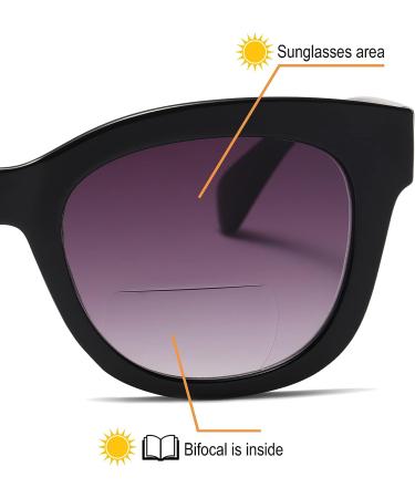 ZXYOO Bifocal Sunglasses for Women - 3 Pack UV400 Sun Readers Glasses with Spring Hinge - 2.5x Magnification - Buy Online on GoSupps.com