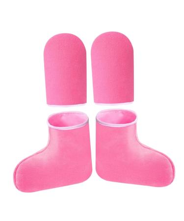 CALLARON 1 Ensemble de Moufles Chauffants Paraffine pour Mains et Pieds 25 5X15 5 CM Polyester R tention de Chaleur Confort Spa Professionnel Soin des Mains et Pieds