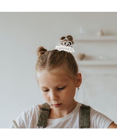 Beavorty pearl crown hair ties girls hair ties elastic ponytail holder hair ties for girls pearl hair scrunchies hair scrunchies for girls child plastic hair accessories pearl beads - Buy Online on GoSupps.com