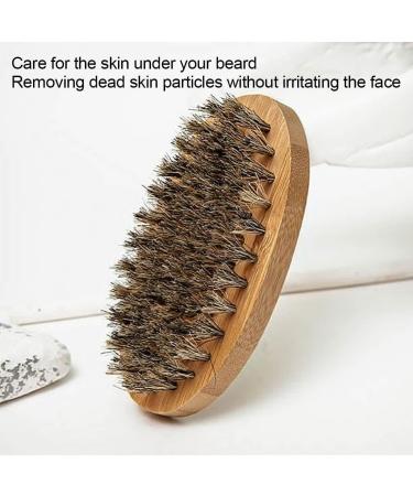 KGDUYC Beard Brush for Men - Wild Boar Bristle Styling Tool | Perfect Beard Care & Pocket Size for Easy Grooming - Buy Online on GoSupps.com