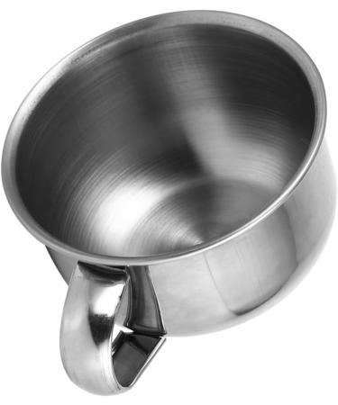 Premium Stainless Steel Shaving Soap Bowl with Handle - Liyjtk Shaving Foam Tool for Men - Buy Online on GoSupps.com