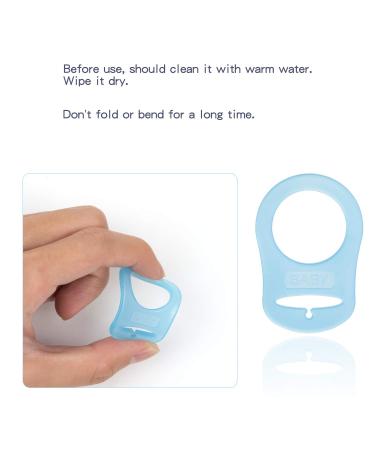 HBselect Pacifier Strap & Chain Clip - 16 pcs Silicone Ring Adapter for Baby Boy & Girl | Durable & Safe Pacifier Holders - Buy Online on GoSupps.com