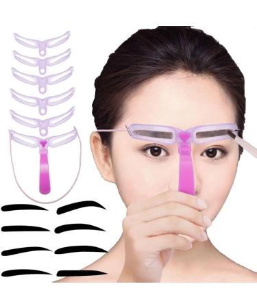 8PCS Eyebrow Shaper Eyebrow Stencil Set Reusable Shaping Card Eye Guide Styling Brow Draw Template Grooming Easy Makeup Q0K6 - Buy Online on GoSupps.com