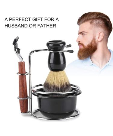 Buy Premium 4-in-1 Shaving Brush Set | Shaving Bowl Brush Soap Dish & Holder | Perfect Shaving Gift Set - Buy Online on GoSupps.com