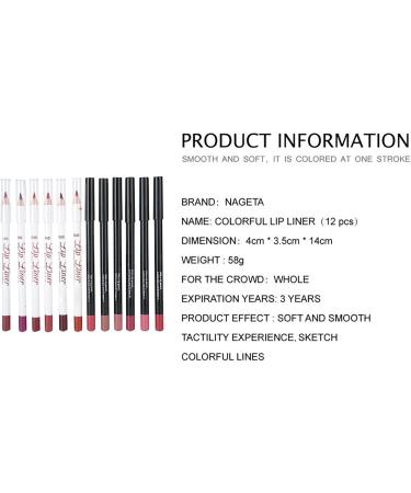 12 Colors Lip Liner Set Lip Pencil Matte Lip Liner Pencil Set Waterproof Long Lasting Matte Lipstick Sexy Lip Liner Pencil Makeup Cosmetic Beauty - Buy Online on GoSupps.com