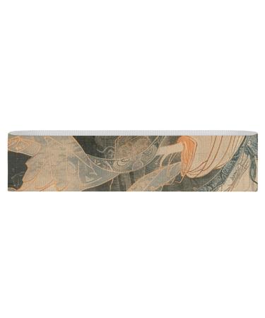 Resistance Bands Exercise Bands Wearing White Robe Printed Elastic Band Leg Bands Resistance Fitness Bands Fabric Resistance Bands