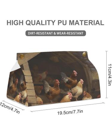 Tissue Box Cover Tissue Box Holder Roast Chicken Hen Farm Print Tissue Holder Travel Tissue Packs Facial Paper Holder Decorative Holder - Buy Online on GoSupps.com
