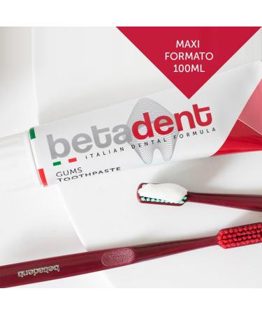  BETADENT Betadent GUMS TOOTHPASTE KIT for sensitive inflamed and irritated gums - Repairs and protects - Anti-plaque and antibacterial action - Delicate non-abrasive formula - 4 x 100 ml - Buy Online on GoSupps.com