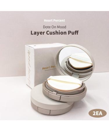 Heart Percent Dote On Mood Makeup Sponge Set - Teardrop Design Blending Puff for Liquid Cream & Powder - 2 Pack - Buy Online on GoSupps.com