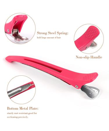 12 PCS Hair Clips for Styling Duck Billed Hair Clips for Styling Sectioning Hair Clips for Women Hair Cutting Clips for Salon and Home No Crease Hair Clips for Hair Sectioning Barber Hair Clips for Stying(BLACK & PINK) 1 count (Pack of 12) 6 Pcs Black & 6 - Buy Online on GoSupps.com