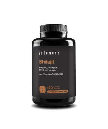 Shilajit Pur Himalaya 1300 mg ( quiv. 45000 mg) par Jour - 60% Acide Fulvique 12% Humique - Vitamines B6 B9 B12-120 G lules V g taliennes 2 Mois - Zenement