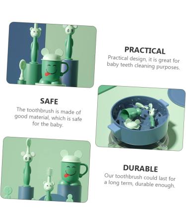 Kisangel 1 Set Toddler Replaceable Cup for Oral Brush Handle Bpa Teeth Head Extra Silicone Toothbrush Age Degree Infant Tooth Baby with Easy-Grip Care Free Training Bristle Cleaning - of - Buy Online on GoSupps.com