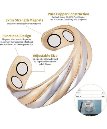 Yinox Adjustable Copper Magnetic Ring for Arthritis Relief - Three Color Design for Men & Women (CPR-0949) - Buy Online on GoSupps.com