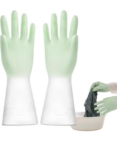 Kitchen Dishwashing Gloves Dishwashing Cleaning Gloves Waterproof Household Rubber Dishwashing Cleaning Gloves for Dishesand Household Chores - Buy Online on GoSupps.com