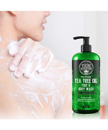 Men's Tea Tree Oil Kit for Athlete's Foot, Jock Itch, Eczema & Body Odors - Body Wash & Balm Set - Extra Strength - Buy Online on GoSupps.com