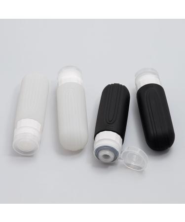 Essential Sphere Silicone Travel Bottles Set - 4 Pack 90ml BPA Free Refillable TSA Approved with Transparent Bag - Perfect for Hand Luggage - Buy Online on GoSupps.com