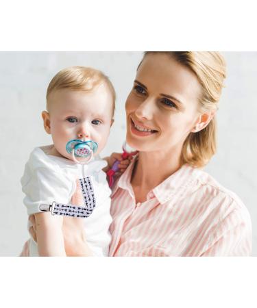 4-Pack Cotton Pacifier Chains for Newborns | Baby Bib Triangle Sucker Strap for Boys & Girls - Buy Online on GoSupps.com
