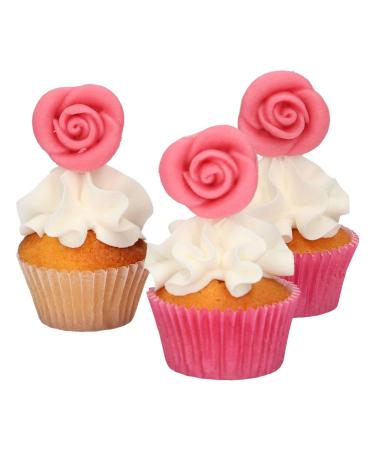 Buy FunCakes Pink Marzipan Rose Decorations - Set of 6 | International Shipping Available - Buy Online on GoSupps.com