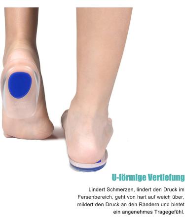 Takuza Heel Spur Inserts - Orthopedic Gel Insoles for Plantar Fasciitis Relief - 2 Pairs - Blue (L) - Buy Online on GoSupps.com