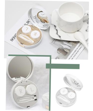 Partykindom 3 STK Contact Lens Case Organizer with Mirror - Travel-Friendly Marble Lens Holder & Etui - Buy Online on GoSupps.com