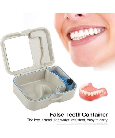 Prohesese False Teeth Storage Box | Prosthesis Care Container with Mirror & Cleaning Brush - Buy Online on GoSupps.com