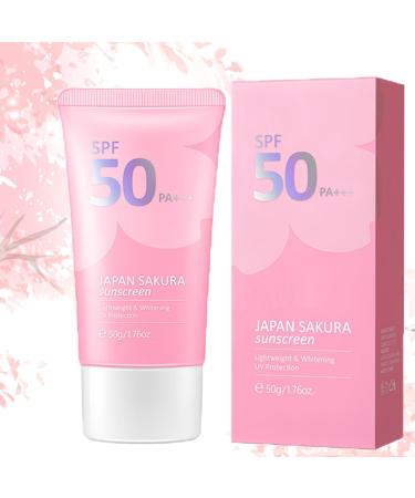EXQST Japanese Sakura Sunscreen Cream SPF 50+ Pa+++ Skin Sunscreen Suitable for All Skin Types