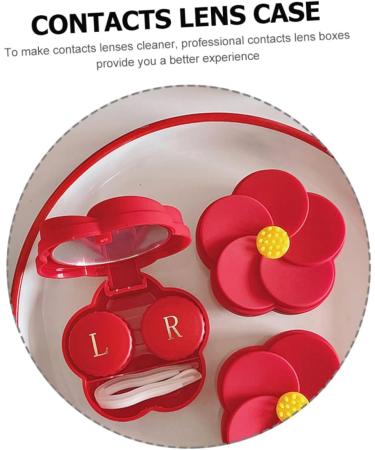 Solustrie Colored Contact Lenses Container Set | Durable Eye Lens Case for Cosmetic Lenses | Invisible Design for International Shipping - Buy Online on GoSupps.com