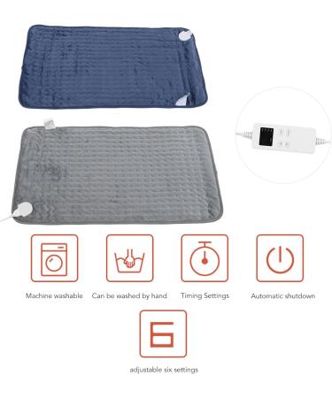 Haofy Heating Pad - Cuddly Soft 6 Heat Settings for Muscle Relaxation | Fast-Heating Gray Pad (EU Plug 220V) - Buy Online on GoSupps.com