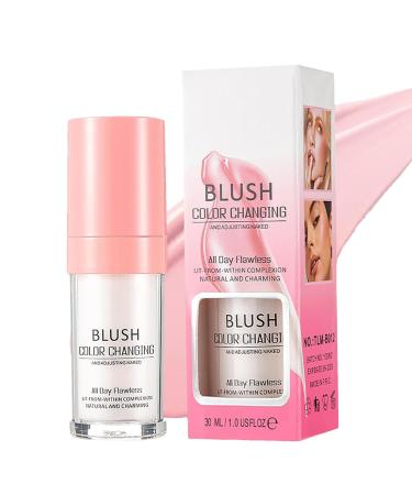 Color-changing blush - Long-lasting lightweight blush 30ml | Easy-absorbing cosmetics | Flawless cheek tint for women | For everyday makeup and a natural glow