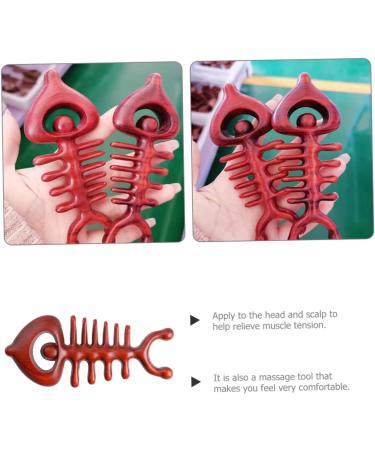 Frcolor Fishbath Wooden Massage Comb | Jade Scratching Ridge & Handheld Massager for Deep Relief | Buy Reliable Rosewood Tools Online - Buy Online on GoSupps.com