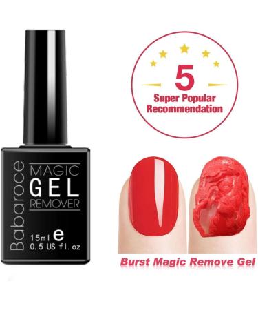 Babaroce ""Professional Magic Gel Fingernail Polish Remover Non Acetone Nail Polish Remover Cuticle Trimmer Cuticle Remover Nail Glue Remover Gel Polish Remover For Nails 15 Ml - Buy Online on GoSupps.com
