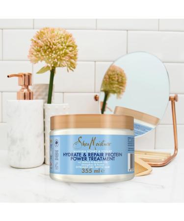 Unilever SheaMoisture Protein Power Treatment for extremely dry and brittle hair Hydrate & Repair restores and hydrates 2 x 355 ml - Buy Online on GoSupps.com