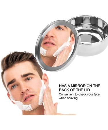 Premium Stainless Steel Shaving Soak - Modern Soap Peel for Men | Portable Shaving Shell with Mirror for Home & Salon Use - Buy Online on GoSupps.com