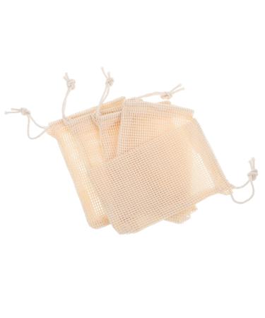 Lot De 5 Pochettes En Coton Et Lin Moussant Pour Moussant En Maille Pour Bulles En Filet Moussant Exfoliant Pour Pochette De Protection Pour