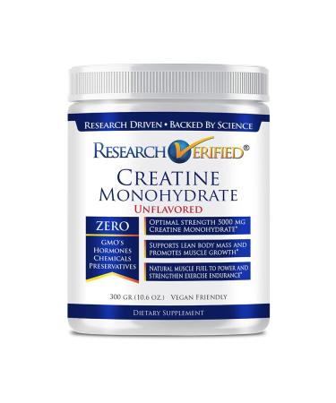 Research Verified Creatine Monohydrate - Support Optimal Muscle Growth Enhance Performance - 5000mg Creatine Monohydrate - BioPerine - 60 Servings - Unflavored - Vegan 1