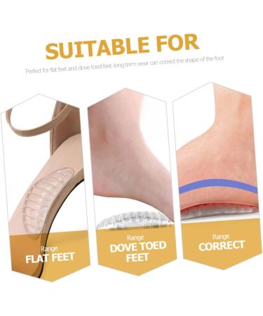 Mobestech 4 Pairs Striped Arch Pads - Nonslip Forefoot Support Inserts for Women & Men - Comfy Gel Foot Arch Holders - Buy Online on GoSupps.com