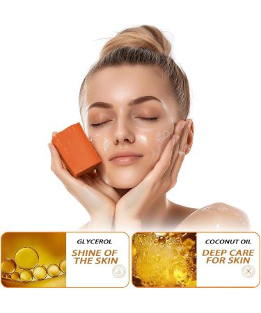 Turmeric Soap Bar Kojic Acid Soap Turmeric Soap Bar Turmeric Brightening Soap Turmeric Soap Bar for Face & Body Natural Turmeric Skin Soap Remove Acne Blackheads Dark Spot for Deep Cleansing - Buy Online on GoSupps.com
