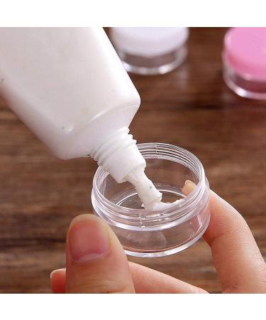 20 5g/5ml Mini Empty Plastic Cosmetic Jars Clear Round Travel Sample Pots for Creams/Sample/Make-Up/Glitter Storage - Buy Online on GoSupps.com