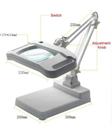 Portable 72 LED Lighted Hands Free with Light Stand - 10X Illuminated Magnifier for Reading Inspection Soldering Needlework Repair Hobby Full of Stars - Buy Online on GoSupps.com