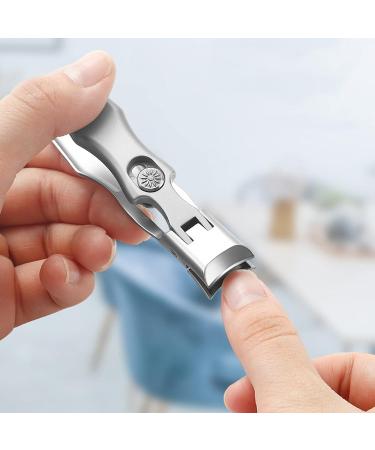 UNbit Nail Clippers Portable Ultra Sharp Nail Fingernail Clipper Steel Wide Jaw Opening Anti Splash Fingernail Clippers Nail Cutter Manicure (Color : Dark Gray) - Buy Online on GoSupps.com