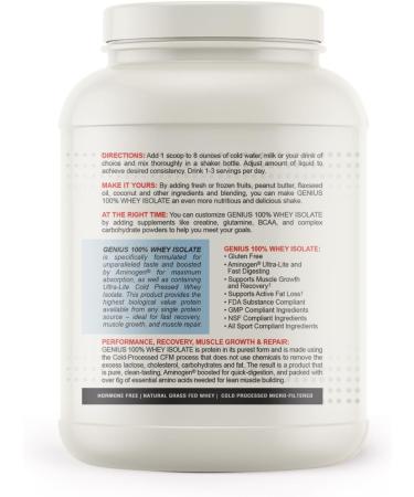 Buy 100% Whey Isolate Vanilla - 2 lb (909g) - 28 Servings | Premium Protein Powder for Optimal Performance - International Shipping Available - Buy Online on GoSupps.com