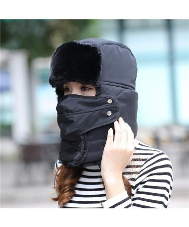 Winter Beanie Hats Earflap Women Men Chapka Hats with Fur Trim Winter Aviator Hat Hunting Cap Windproof Snow Lightweight Waterproof - Winter Outdoor Gifts - Buy Online on GoSupps.com