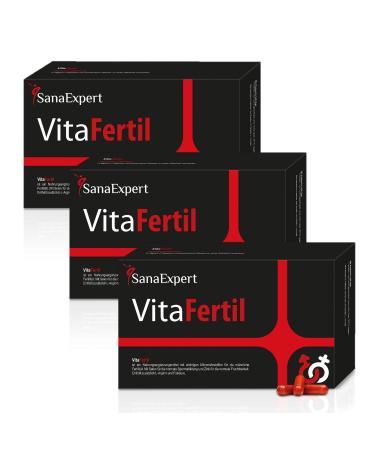 SANAEXPERT VIFAFERFIL Advantage pack: 3x 60 capsules nutritional supplements with desire to have children L-arginine alpha lipoic acid folic acid fertility and fertility for men (3)