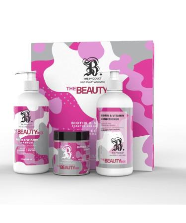 Biotin For Hair Growth Shampoo Conditioner & Hydrolyzed Collagen Hair Mask Box Set Anti Hair Loss System for Thinning Hair Aloe Vera Cucumber & Avocado Oil B. The Product 500mlX2 w 250ml mask