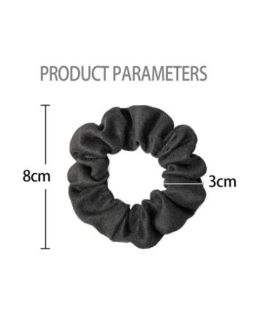 Minihope Faux Suede Scrunchies for Hair - 8 Pack Narrow Size Black Hair Accessories for Women and Girls - Buy Online on GoSupps.com