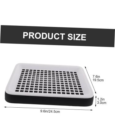 FOMIYES Box Hamster Toilet Tub Tray for Bathtub Indoor Rabbit Cage Large Guinea Cage Guinea Pig Pp Small Pet 24.5X19.5X3CM Black - Buy Online on GoSupps.com
