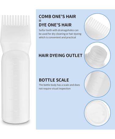 Wy Lighting Level 2 Hair Oil Applicator Bottle - 170ml Plastic with Graded Scale for Precise Hair Care (White) - International Shipping Available - Buy Online on GoSupps.com