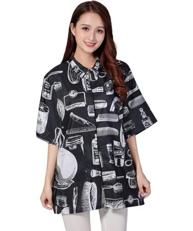 PLAFOPE Hair Cutting Technician in Hairdressing Overalls Tank Tops for Men Hairdresser Clothing Black Apron for Women Mens Overalls Vest for Men Hair Cutting Cape Jackets for Men Fiber - Buy Online on GoSupps.com