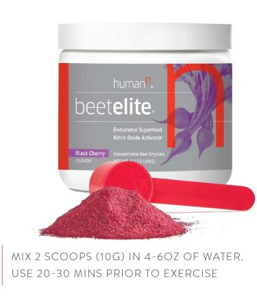 HumanN BeetElite Pre Workout Powder - Black Cherry - 20 Servings for Men & Women - Buy Online on GoSupps.com